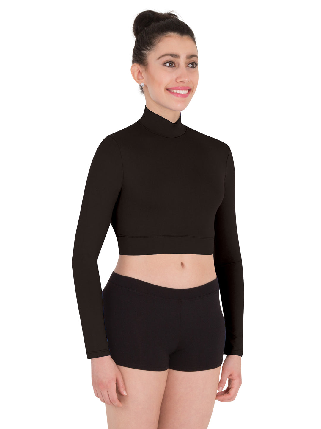 ProWear Zip Back Mock Turtleneck Crop Top – Second Skin Shop