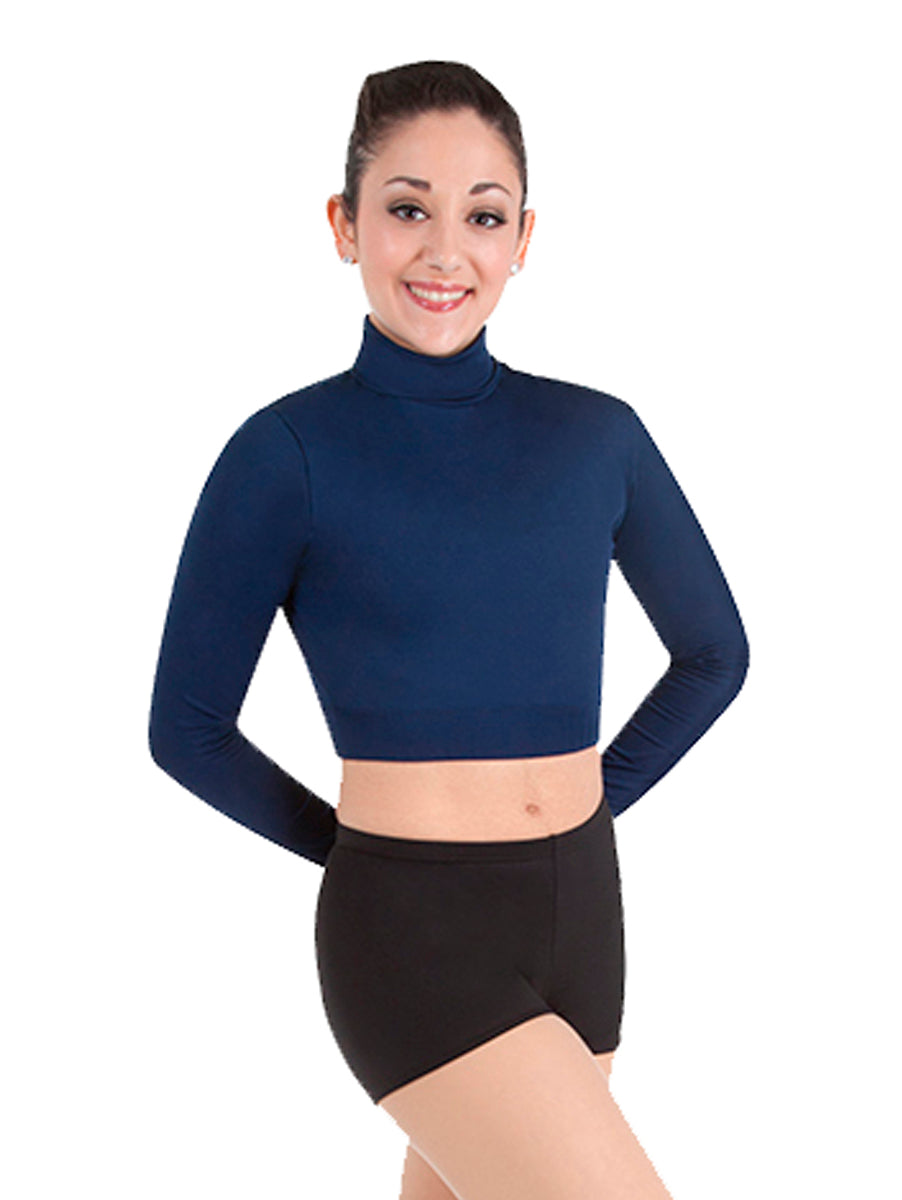 ProWear Zip Back Mock Turtleneck Crop Top1