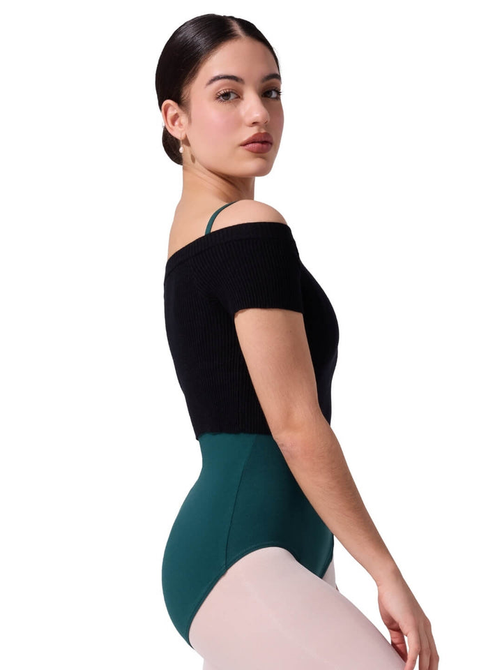 Ribbed Knit Cropped Sweater