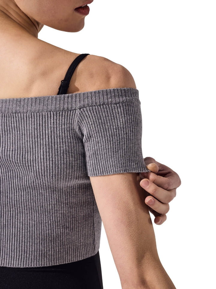 Ribbed Knit Cropped Sweater