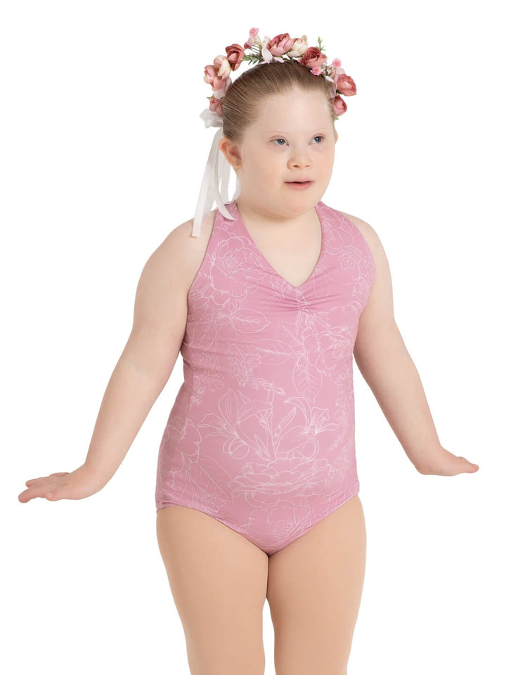 Wildflower Chamomile Cross Back Leotard - Girls