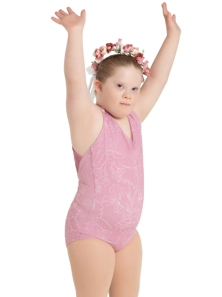 Wildflower Chamomile Cross Back Leotard - Girls