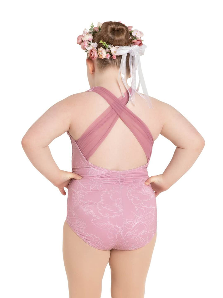 Wildflower Chamomile Cross Back Leotard - Girls