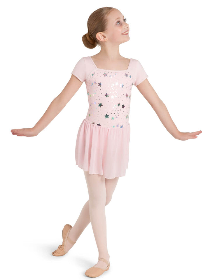 Star Struck Stellar Short Sleeve Dress - Girls