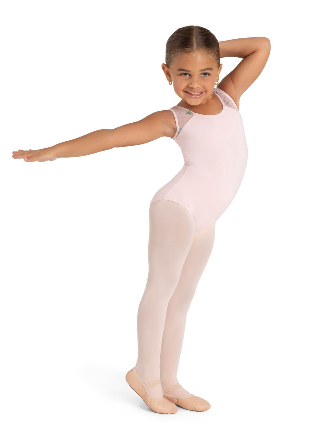 Star Struck Mars Mesh Back Leotard - Girls