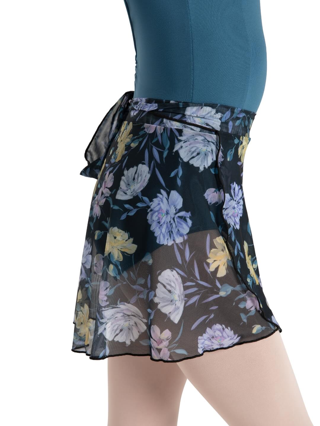 Le Jardin Printed Mesh Wrap Skirt - Girls