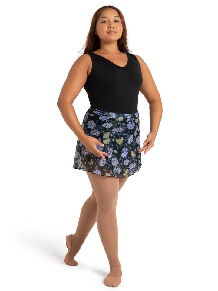 Le Jardin Printed Mesh Wrap Skirt