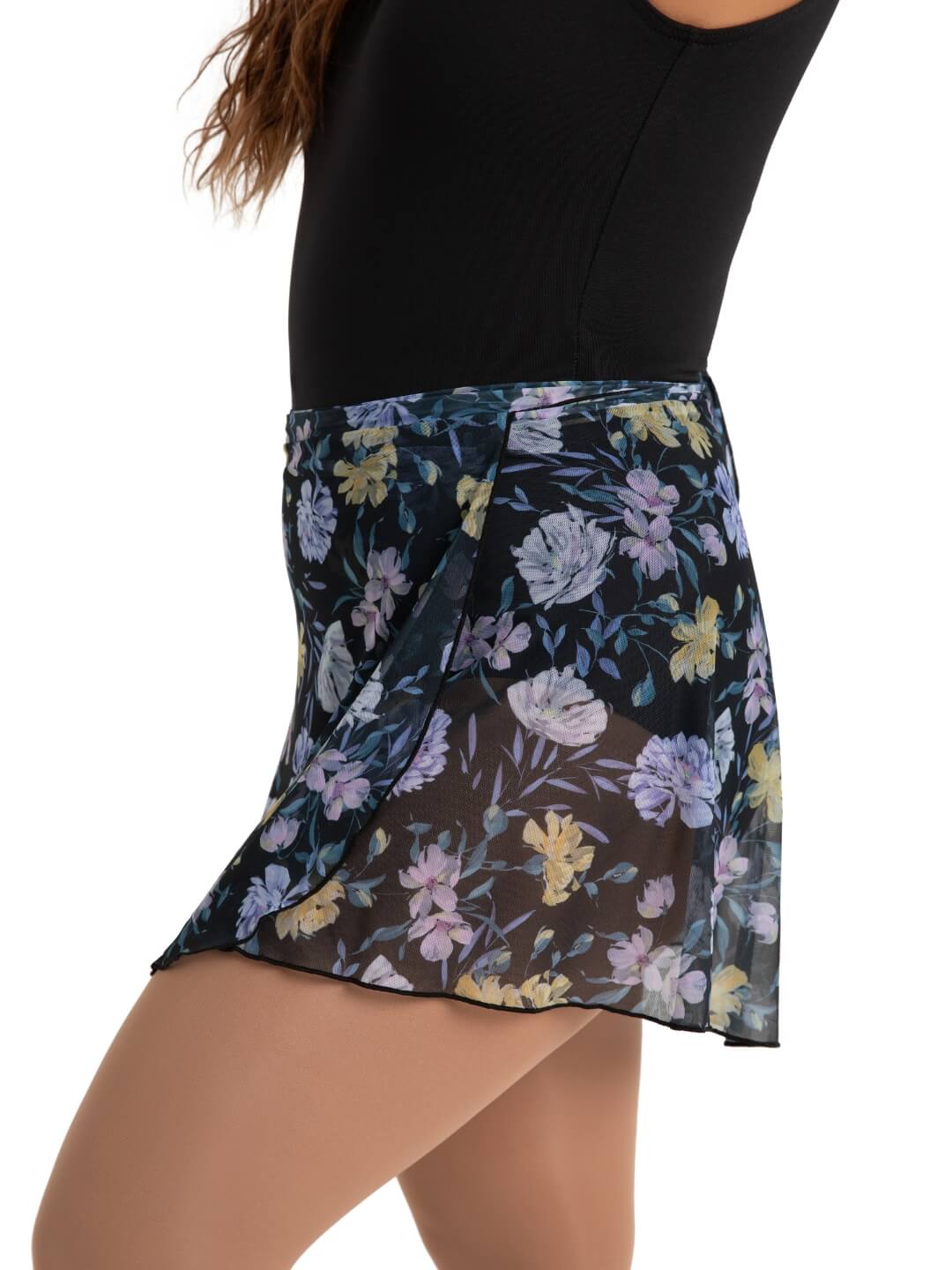 Le Jardin Printed Mesh Wrap Skirt