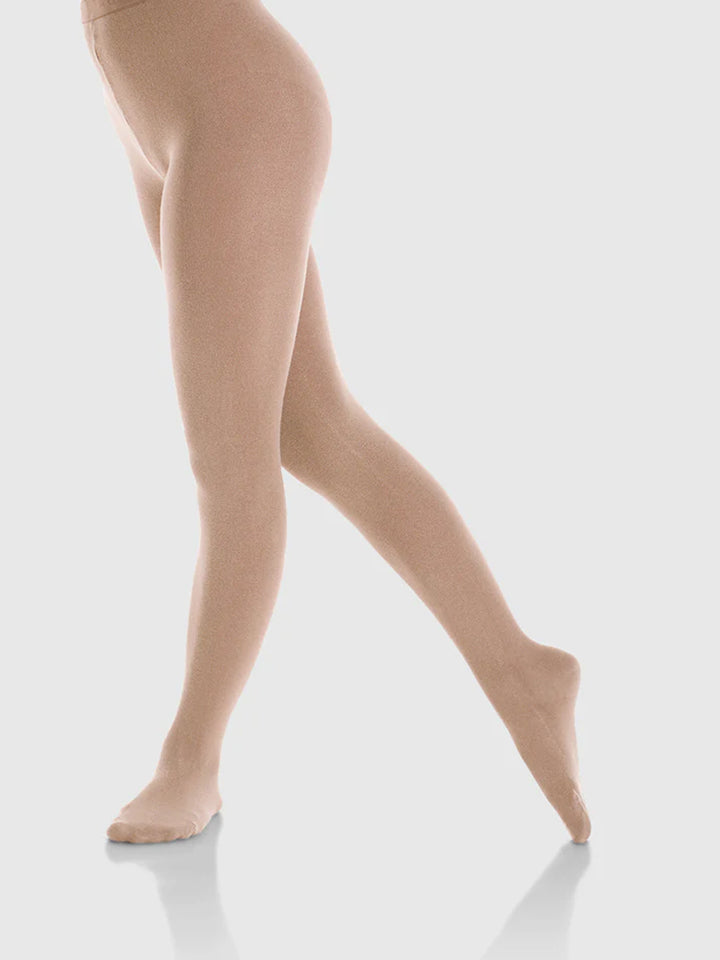 Natural Satiny Footed Figure Skating Tight