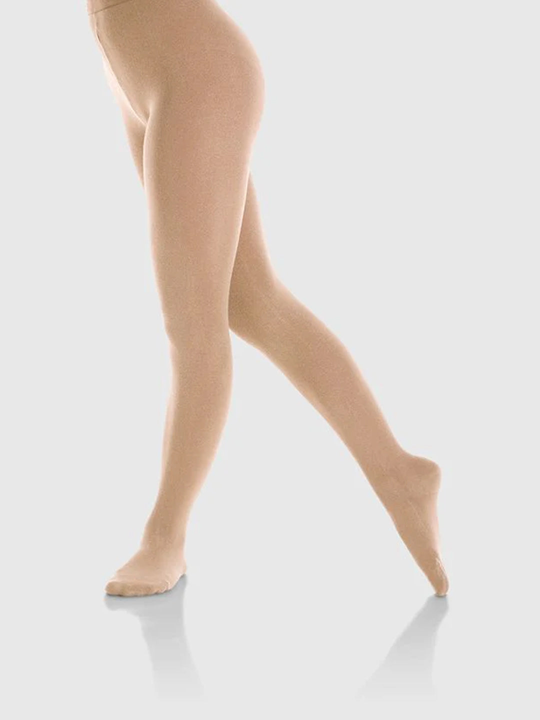 Natural Satiny Footed Figure Skating Tight