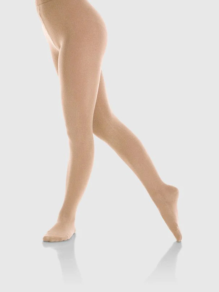 Natural Satiny Footed Figure Skating Tight