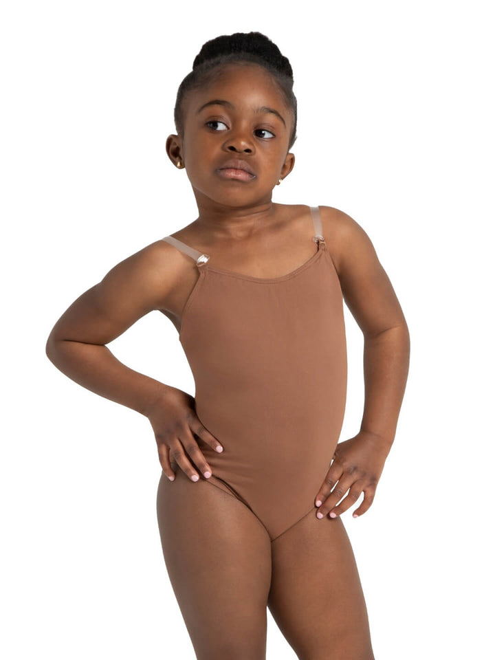 Camisole Leotard with Clear Transition Straps - Girls