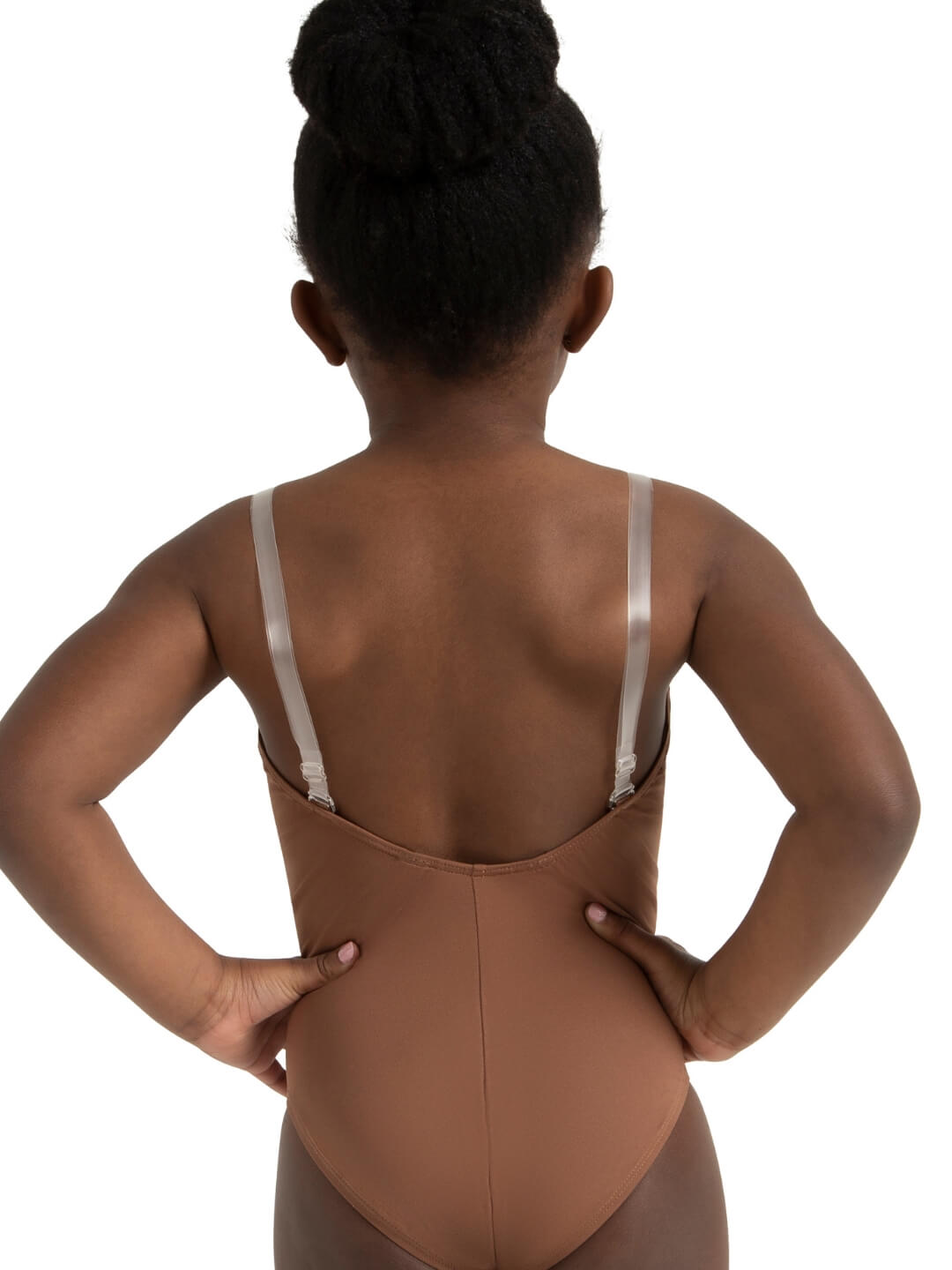 Camisole Leotard with Clear Transition Straps - Girls