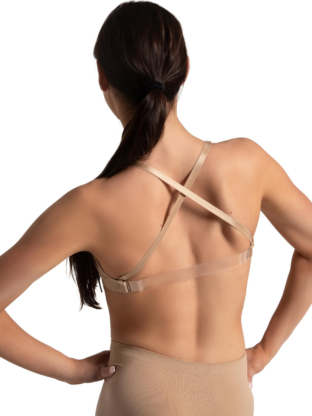 Seamless Clear Back Sweetheart Bandeau Bra