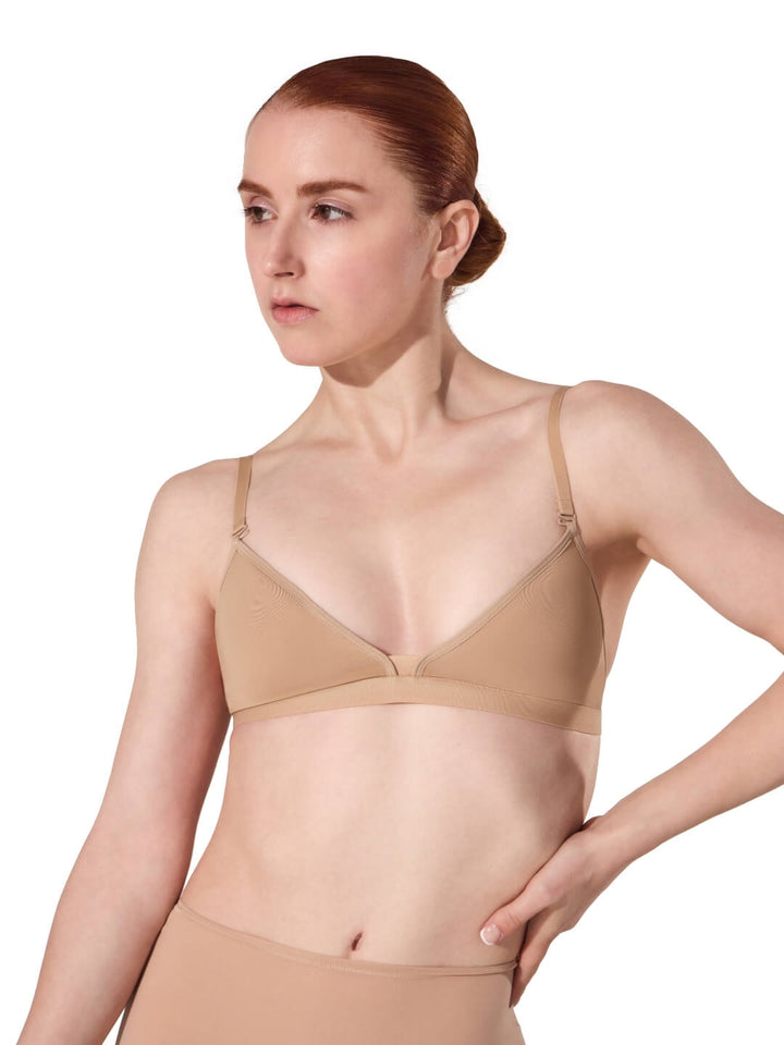 Deep Neck Clear Back Bra