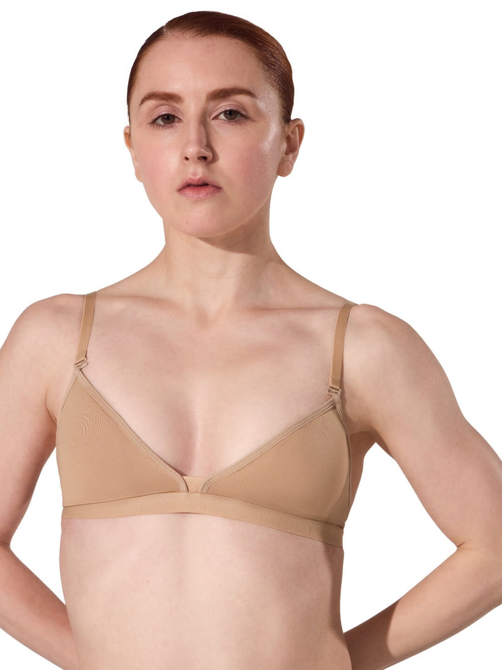 Deep Neck Clear Back Bra