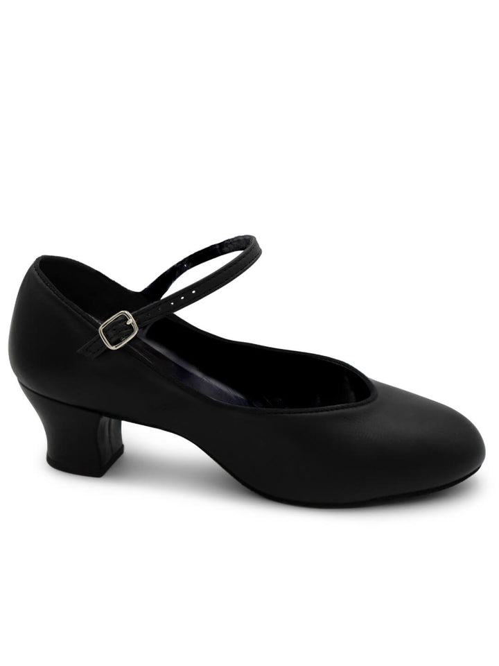 Suede Sole Jr Footlight Character Shoe - Black