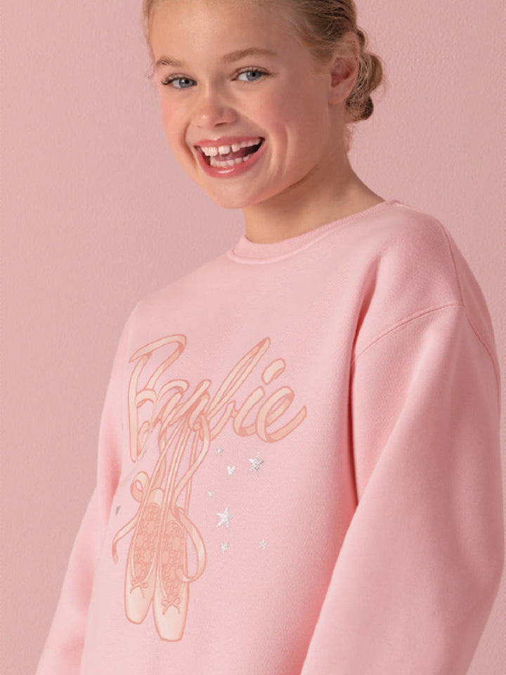 Barbie Pointe Shoe Sweatshirt - Girls