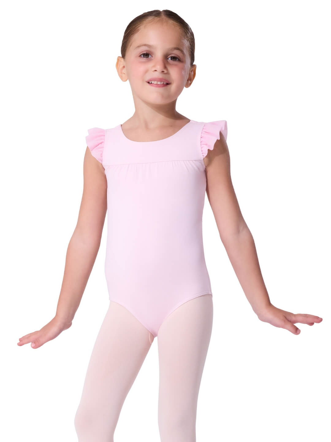 Sheer Ruffles Leotard - Girls