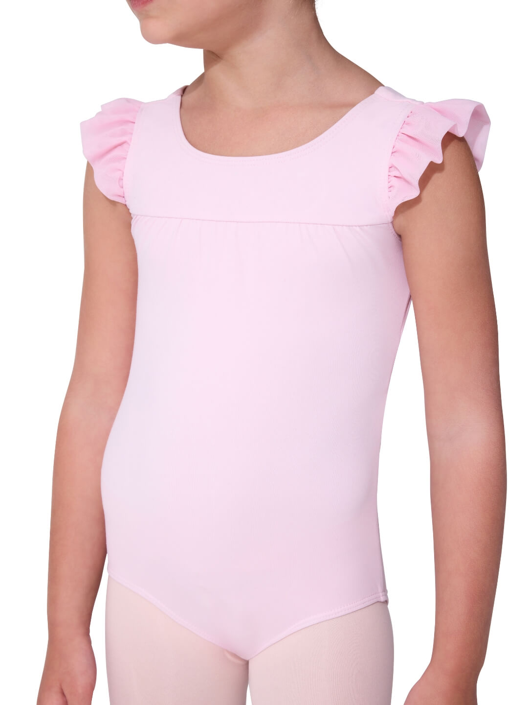 Sheer Ruffles Leotard - Girls