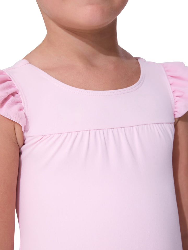 Sheer Ruffles Leotard - Girls