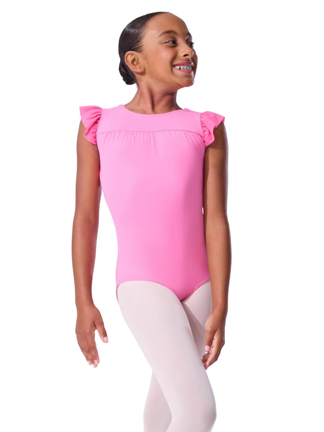 Sheer Ruffles Leotard - Girls