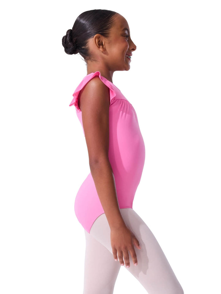 Sheer Ruffles Leotard - Girls