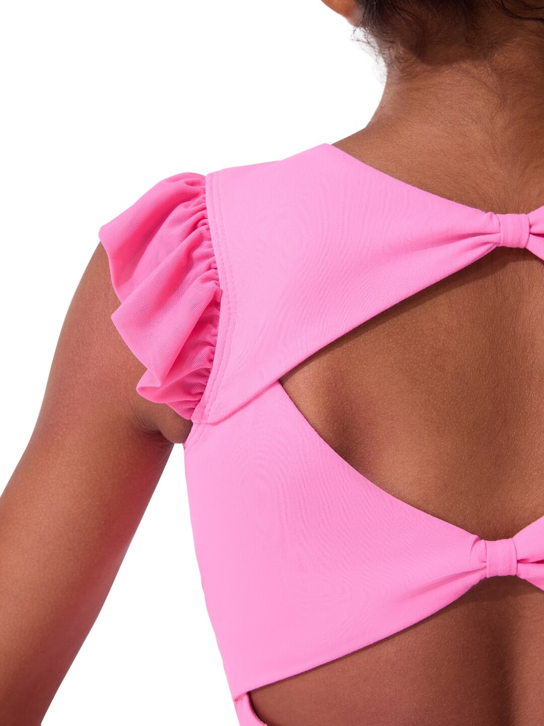 Sheer Ruffles Leotard - Girls