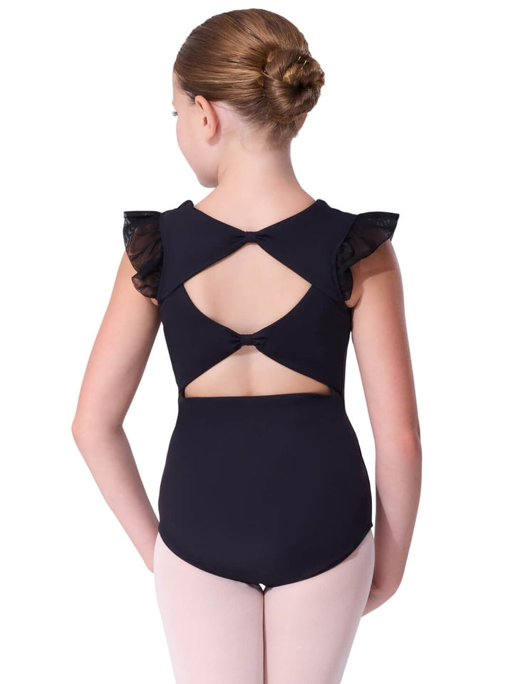 Sheer Ruffles Leotard - Girls