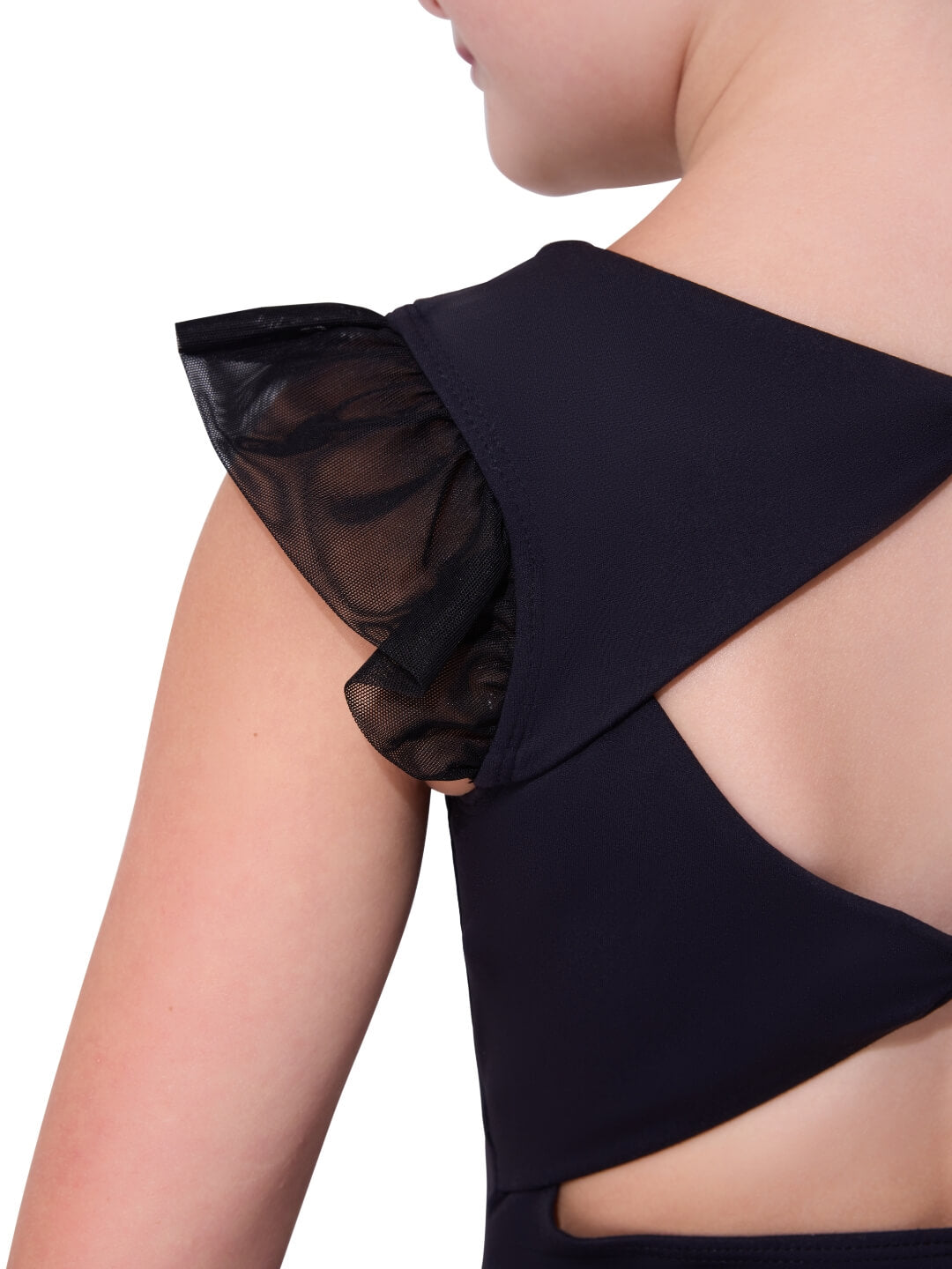 Sheer Ruffles Leotard - Girls