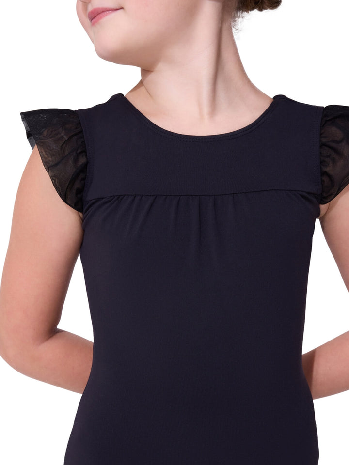 Sheer Ruffles Leotard - Girls
