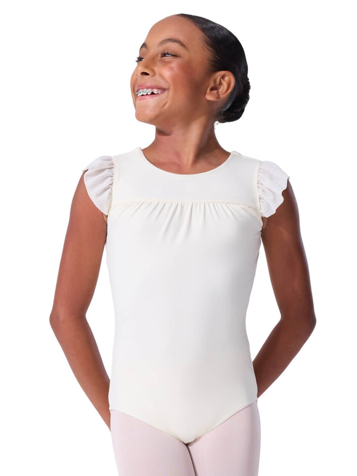 Sheer Ruffles Leotard - Girls