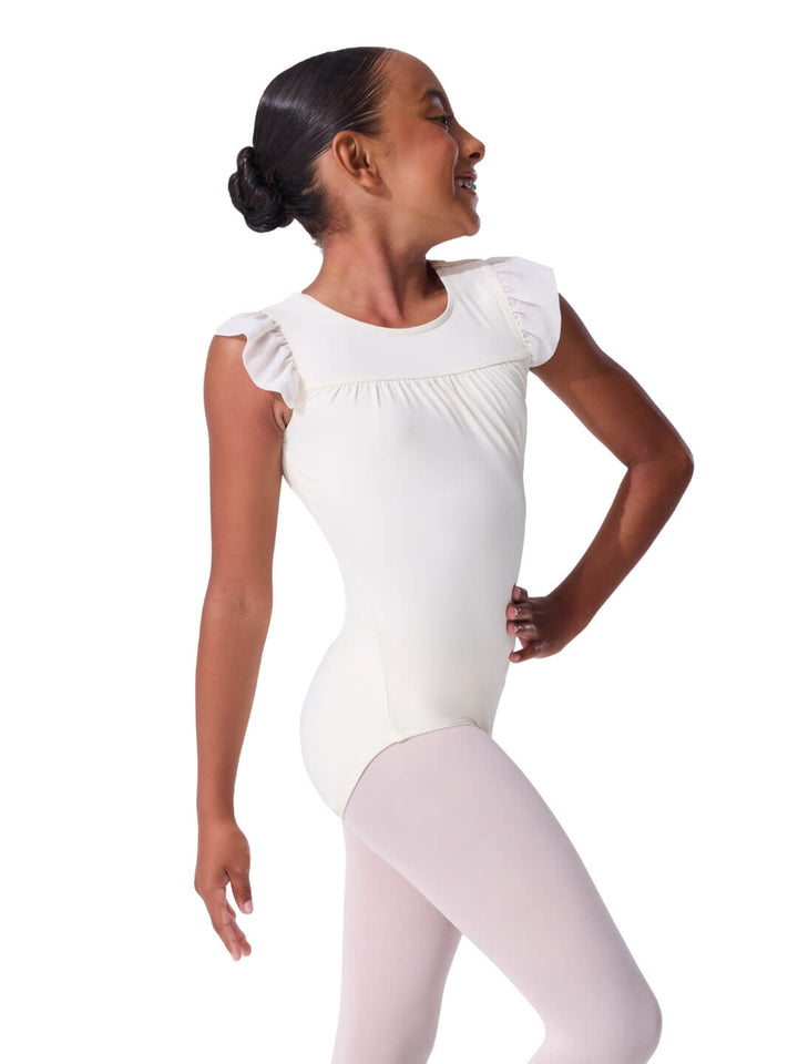 Sheer Ruffles Leotard - Girls