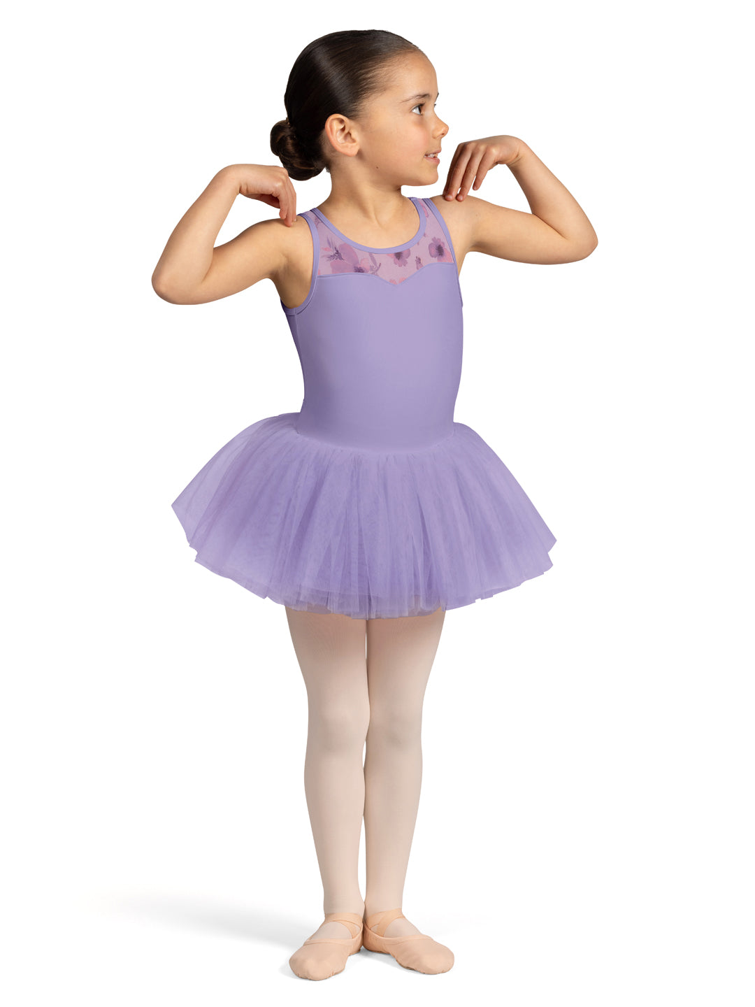 Mesh Back Tutu Leotard - Girls