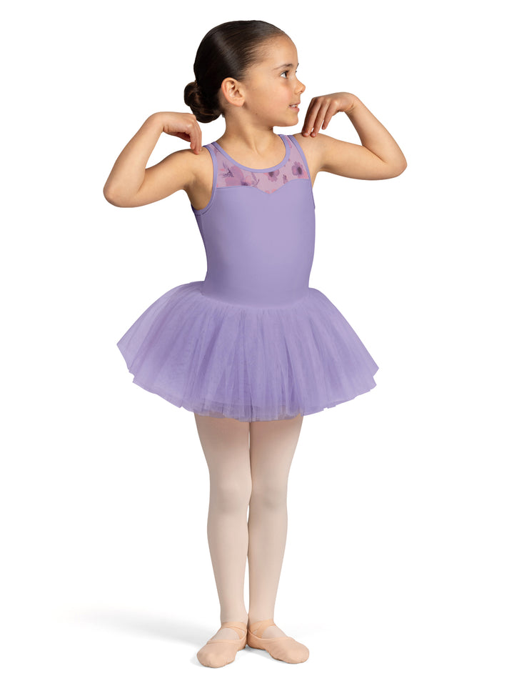 Mesh Back Tutu Leotard - Girls