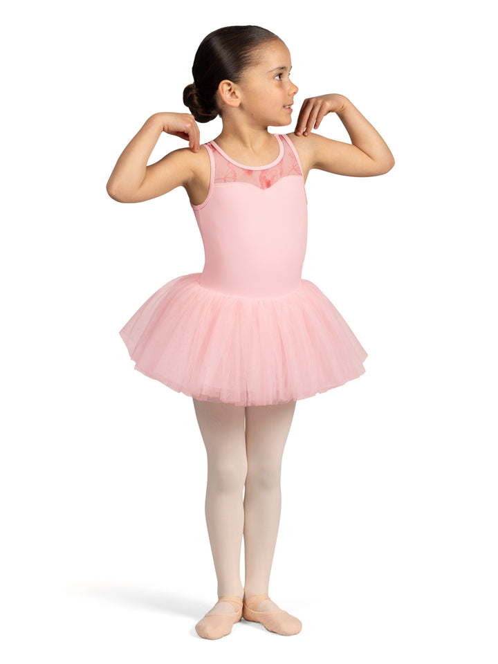 Mesh Back Tutu Leotard - Girls