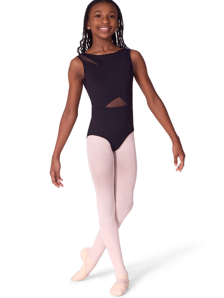 Soft Elegance Asymmetrical Boat Neck Leotard - Tween