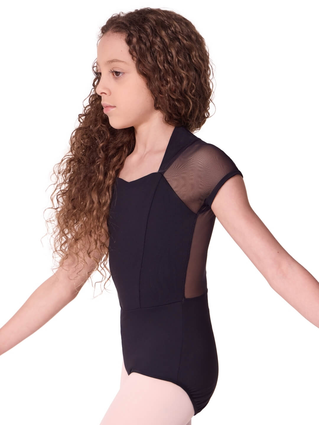 Soft Elegance Corset Short Sleeve Leotard - Tween