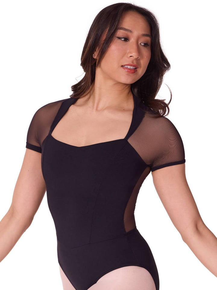 Soft Elegance Corset Short Sleeve Leotard