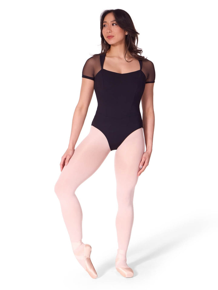 Soft Elegance Corset Short Sleeve Leotard
