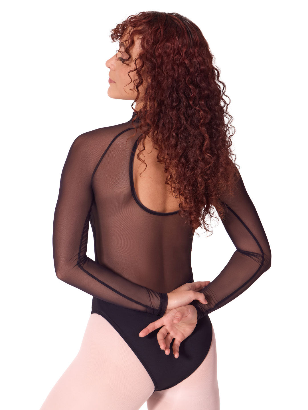 Soft Elegance Long Sleeve Mesh Leotard