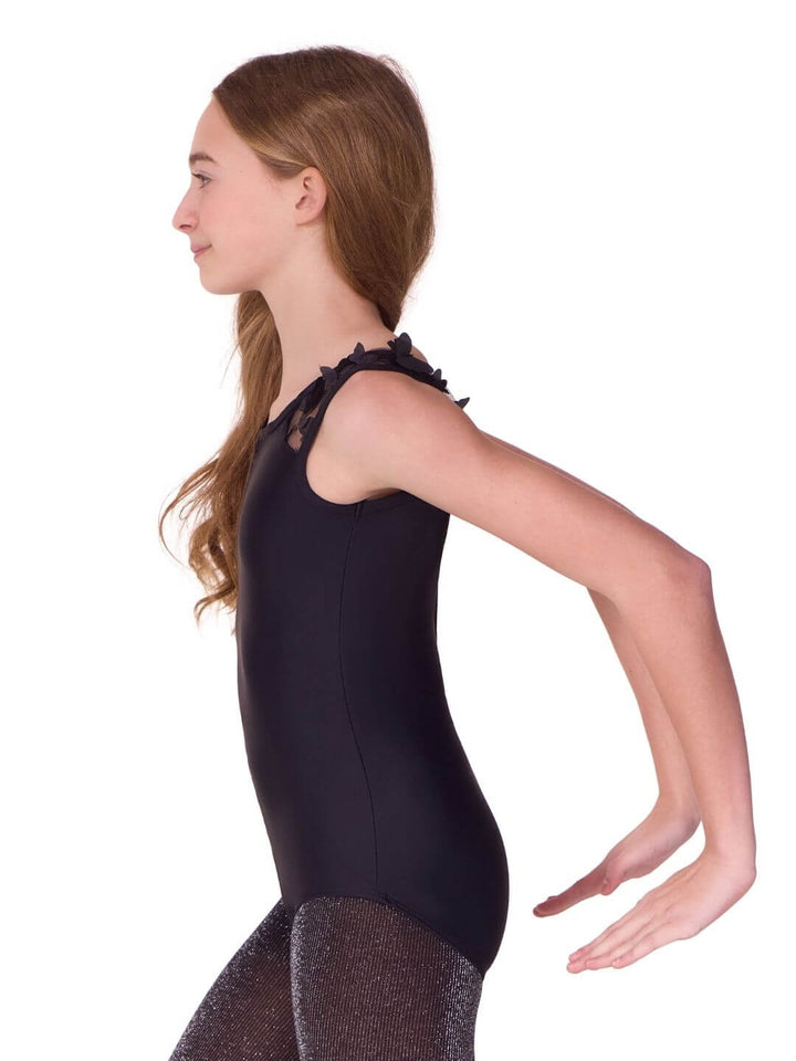 Flutter Glasswing Cap Sleeve Leotard - Girls