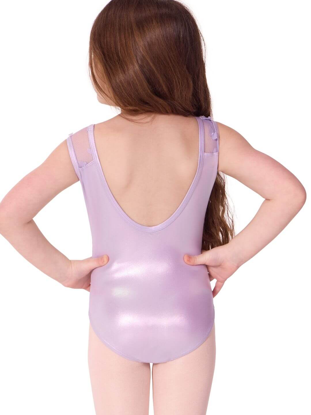Flutter Glasswing Cap Sleeve Leotard - Girls