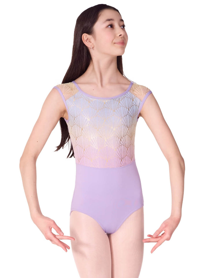 Sea Star Pearl Cap Sleeve Leotard - Girls