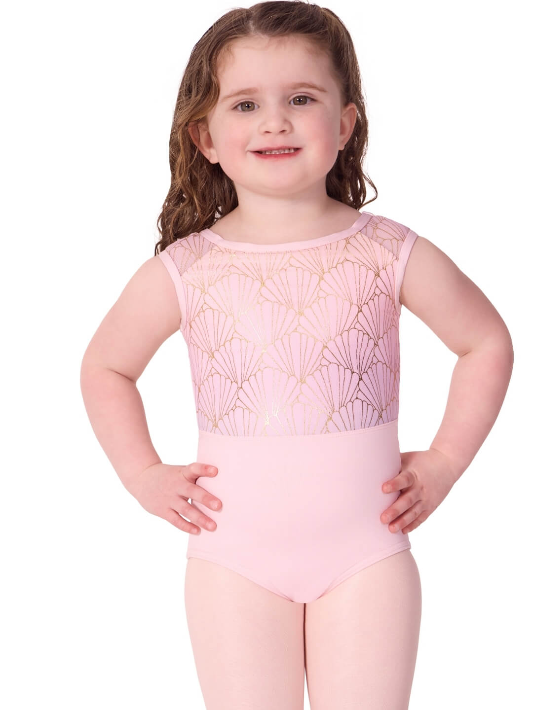 Sea Star Pearl Cap Sleeve Leotard - Girls