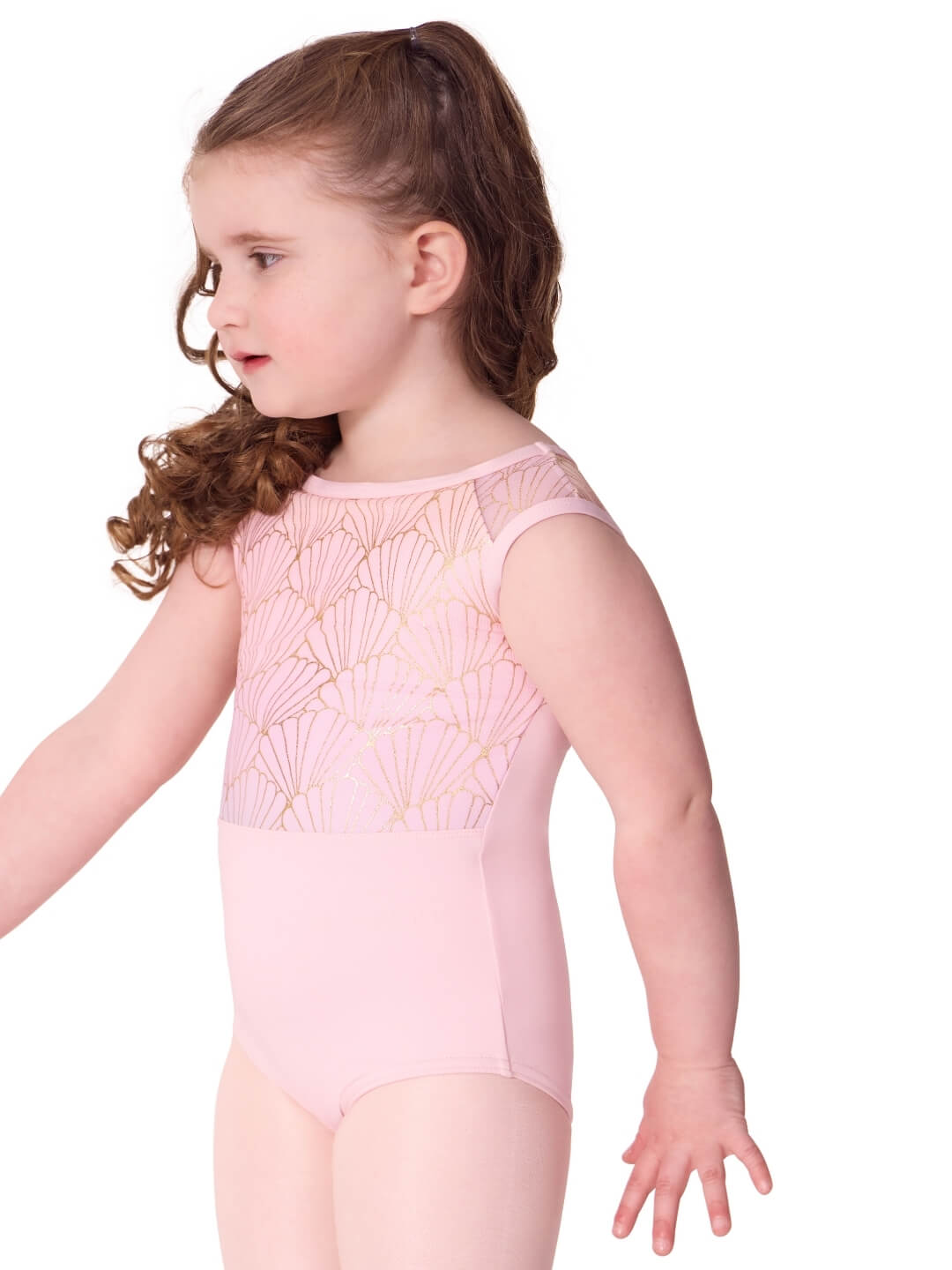 Sea Star Pearl Cap Sleeve Leotard - Girls