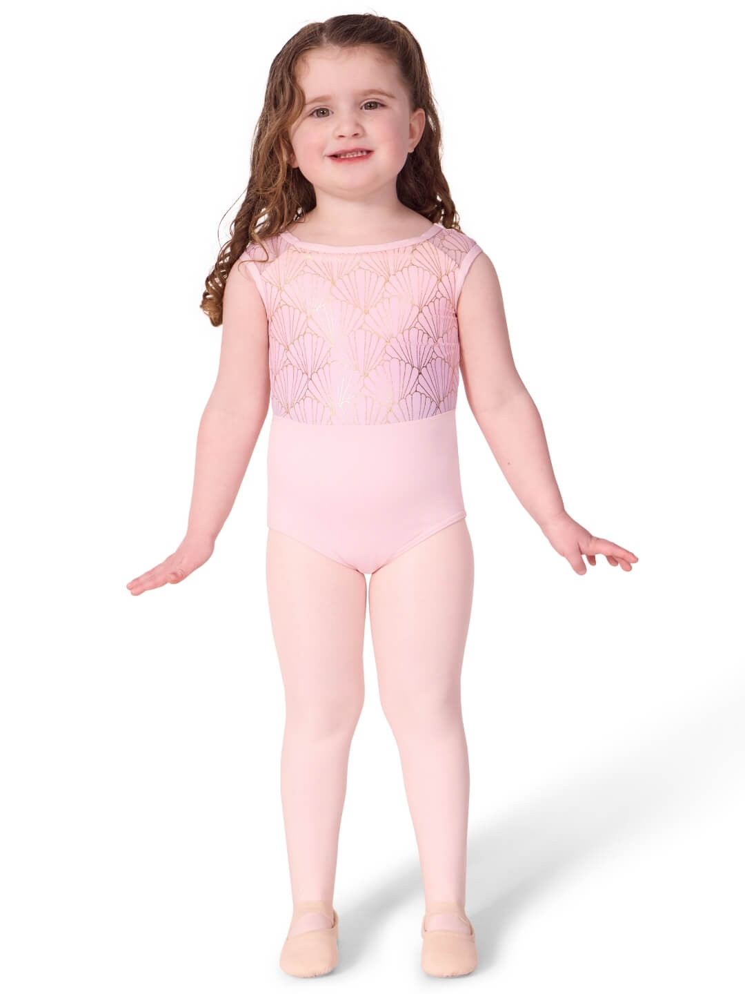Sea Star Pearl Cap Sleeve Leotard - Girls