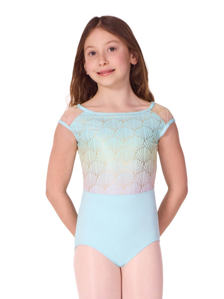Sea Star Pearl Cap Sleeve Leotard - Girls