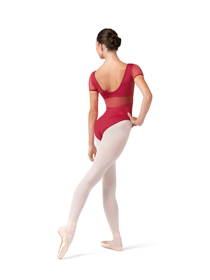 Olivia Embroidered Corset Cap Sleeve Leotard