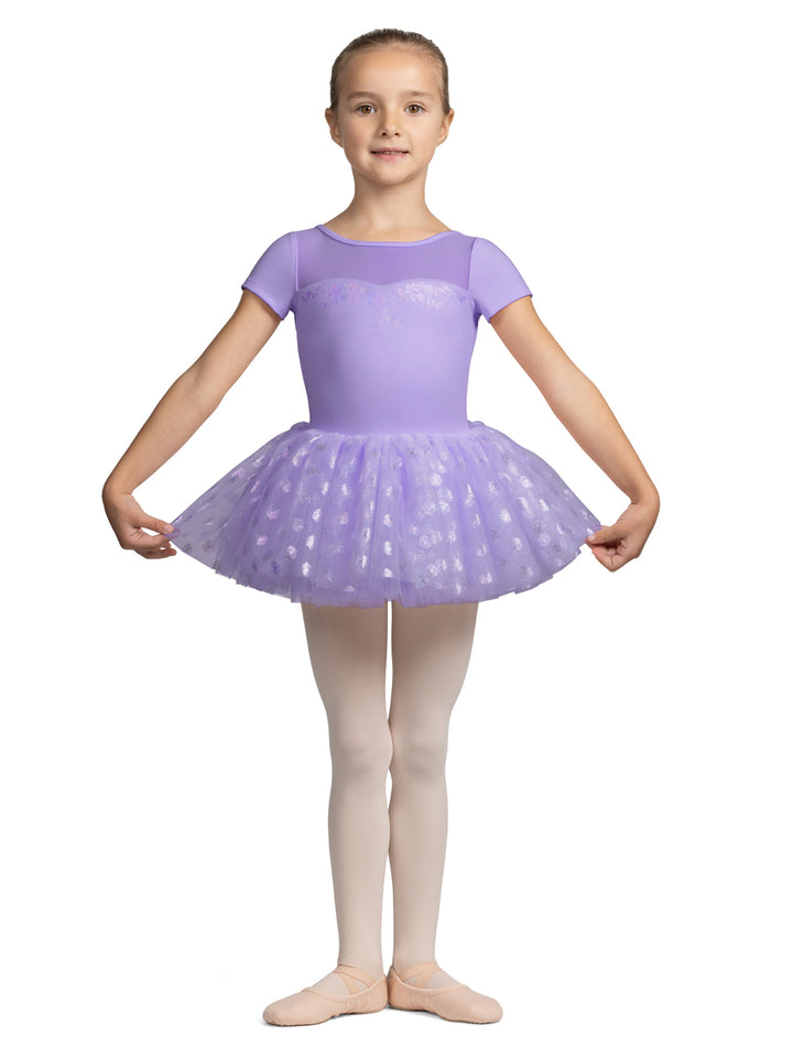 Glow Cap Sleeve Tutu Leotard- Girls